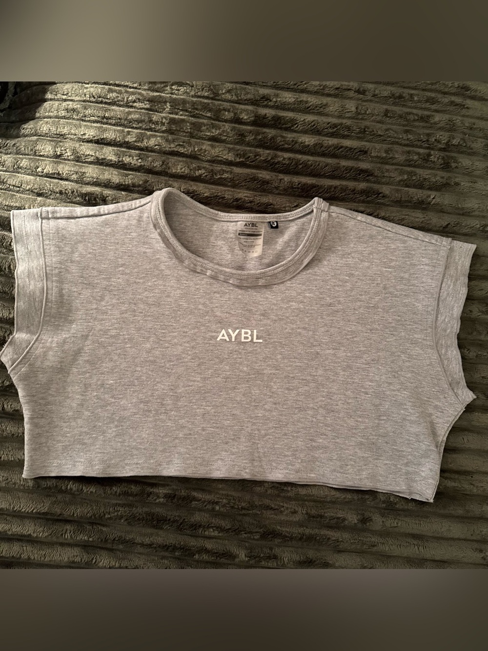 AYBL Training Crop Top - Heather Grey Marl (Size Small)